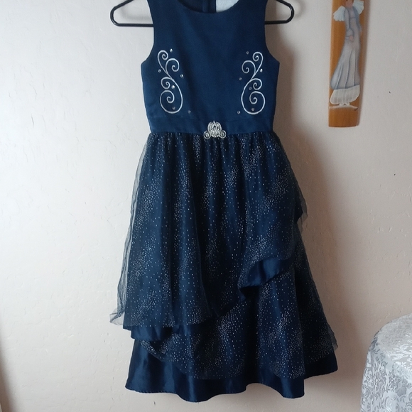 Disney Other - Disney Princess Cinderella Midnight Blue Formal Kids Dress